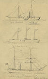 U.S. Steamer Vixen, U.S. Gun Boat Curlew, and U.S. Gun Boat ‘Pochahontas’