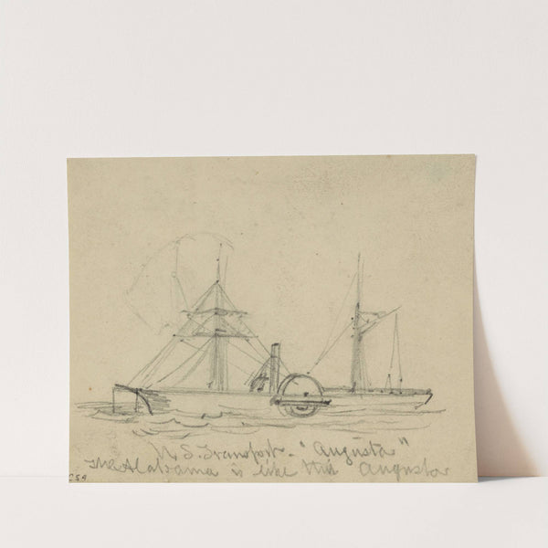 U.S. Transport &#039;Augusta.&#039; The Alabama is like the Augusta by Alfred Rudolph Waud