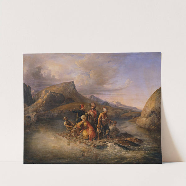 Überfahrt über den Tigris (before 1850) by August Theodor Schöfft