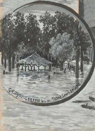 Überschwemmung bei der Franz Josefs-Brücke (1897)