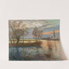 Überschwemmung im alten Dorf (Die Sagehorner Landstraße bei Hochwasser) (1938) by Otto Modersohn