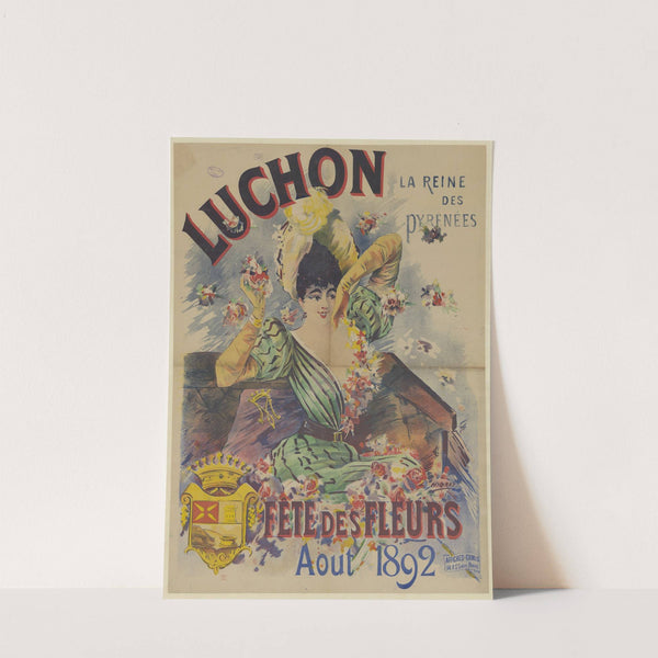 uchon, la reine des Pyrénées. Fête des fleurs. Aout 1892 (1892) by Henri Boulanger Gray