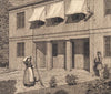 Udenfor en villa Illustration til Linearperspectiven , Tavle V