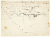 Udsigt fra et vindue ved Lungarnoen over floden mod Santo Spirito og San Miniatohøjderne, Firenze
