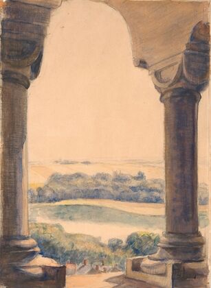 Udsigt fra Viborg Domkirkes søndre tårn (1906)