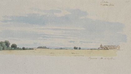 Udsigt over marker mod skove (1847)