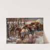 Uhlans’ stopever in the snow (1896 - 1908) by Wojciech Kossak