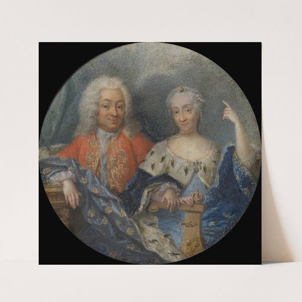 Ulrika Eleonora the Younger (1688-1741), Queen of Sweden &#038; Frederick I (1676-1751), Count of Hesse-Kassel, King of Sweden by Niklas Lafrensen
