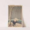 Umbrellas in Snow by Ohara Koson
