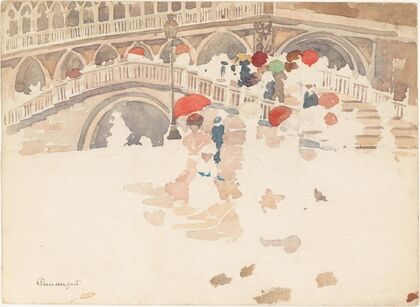 Umbrellas in the Rain, Venice (circa 1898–99)