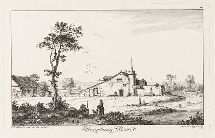 Umgebung Bern [Landschaft mit Bauernhaus]