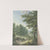 Umzäunter Weideplatz im Wald, im Vordergrund eine Viehtränke by Karl Franz Kraul