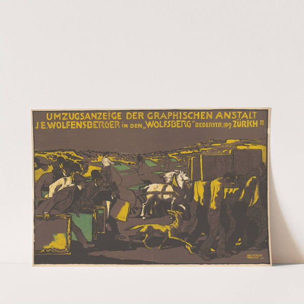 Umzugsanzeige der Graphische Anstalt J. E. Wolfensberger in den ‘Wolfsberg’ (1911) by Albert Weisgerber