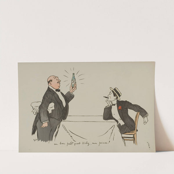 un bon petit quart Vichy, mon prince (1912) by Georges Goursat (Sem)