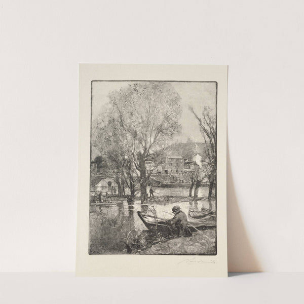 Un coin de l’Île de Billancourt (1886) by Auguste Louis Lepère