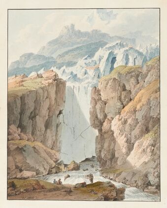Un Glacier dessinè d’après nature dans le Pais de Ligues grises