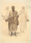 Un Maure musicien des rues à Tanger (A Moorish Street Musician in Tangier)