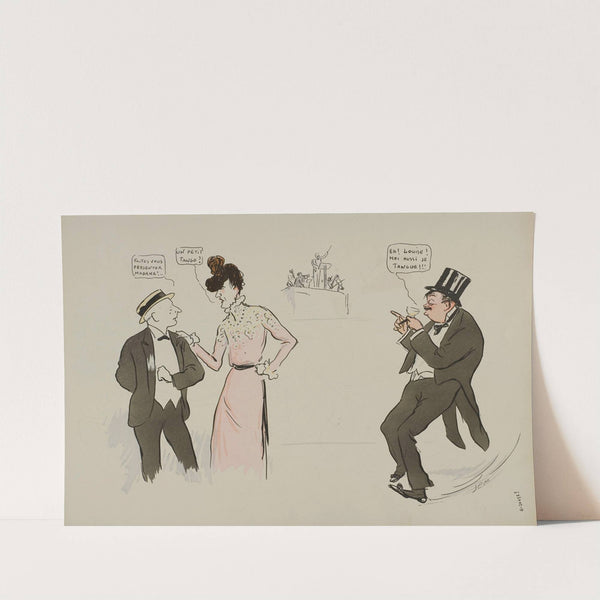 Un petit Tango ! Louise Balty, Fordyce, Maurice Bertrand (1913) by Georges Goursat (Sem)