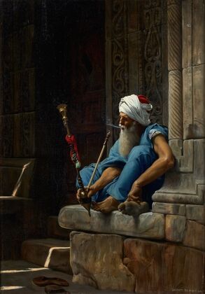 Un portier fumant au Caire (1876)
