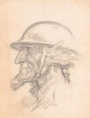 Uncle Sam wearing helmet (1914-1918)