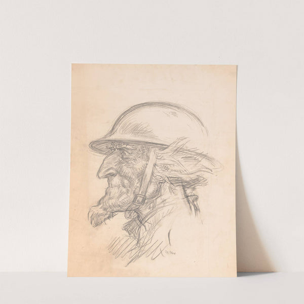 Uncle Sam wearing helmet (1914-1918) by Oscar Edward Cesare