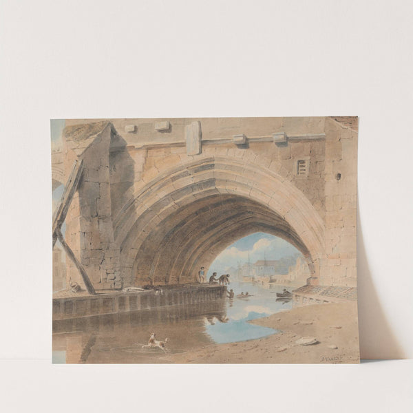 Under the Ouse Bridge, Bathing by John Varley