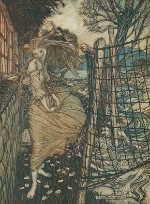 Undine outside the window