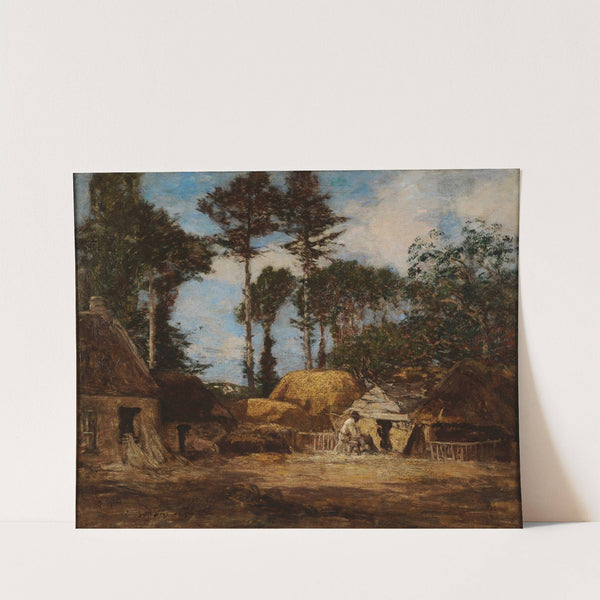 Une ferme bretonne (1857) by Eugène Boudin