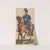 Unidentified French Hussar in uniform with sword on horseback by René Ackermann