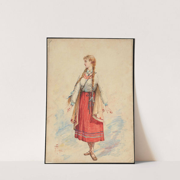 Unidentified Italian opera costume design plate 1 by W. Fasienski