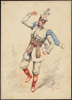 Unidentified Italian opera costume design plate 14