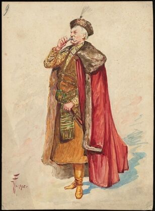 Unidentified Italian opera costume design plate 9