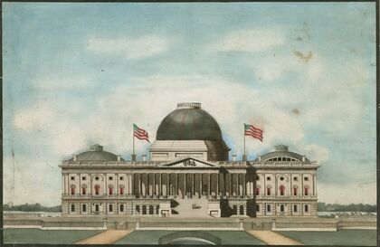 United States Capitol, Washington, D.C. East front elevation, rendering