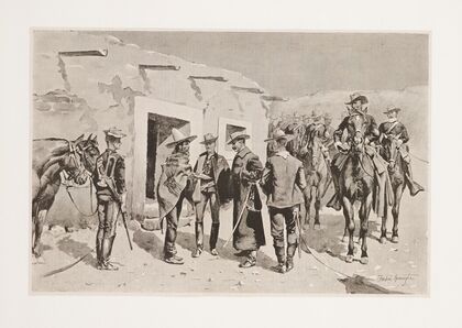 United States cavalry hunting for Garza on the Rio Grande (1892)