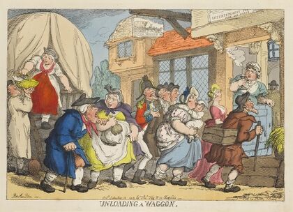 Unloading a waggon (1813)