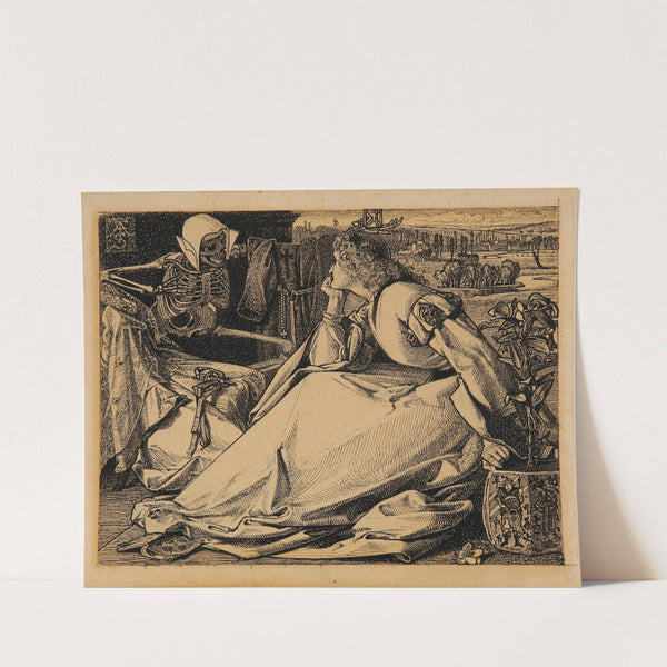 Until her death – preparatory drawing for ‘Good Words’ (1862) by Frederick Sandys