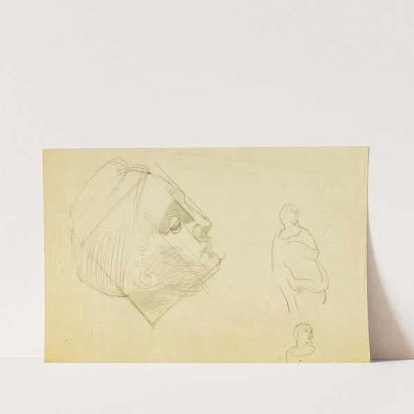 Untitled-Head, Two Women, studies by George Grey Barnard