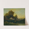 Untitled (house in woods near lake) by Edward Mitchell Bannister