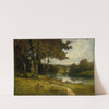 Untitled (landscape, trees near river) by Edward Mitchell Bannister