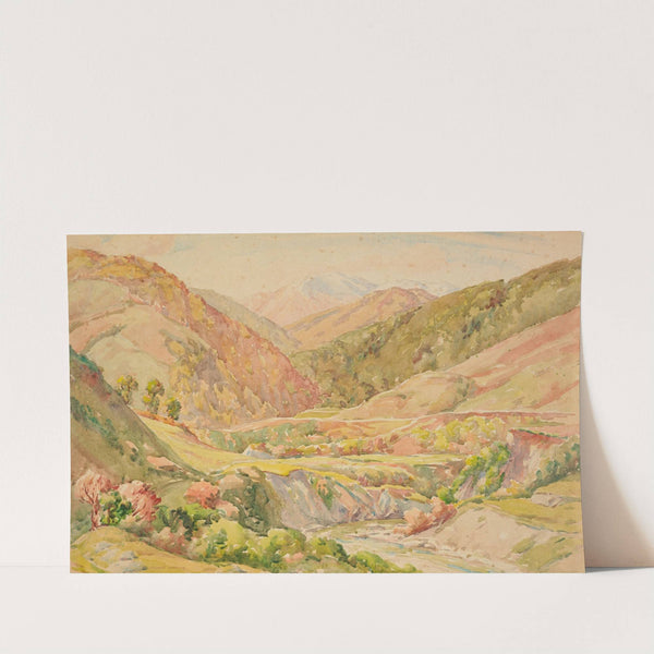Untitled (landscape with mountains) by Roland Hipkins