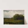 Untitled (landscape with oxen and haycart crossing bridge) by Edward Mitchell Bannister