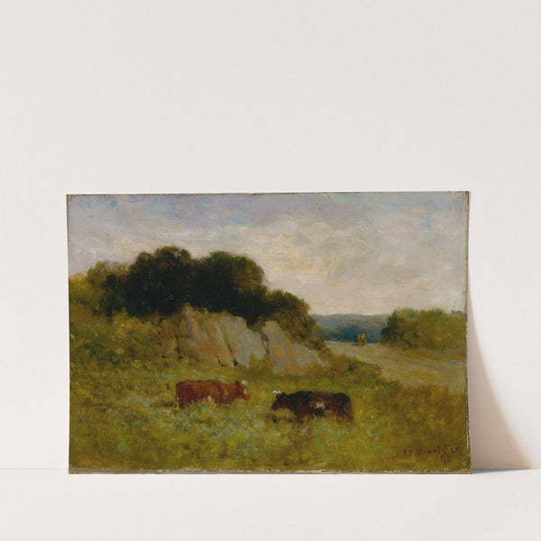 Untitled (landscape with two cows) (1898) by Edward Mitchell Bannister