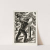 Untitled (man cutting down tree) by Arnold Wiltz