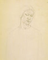 Untitled (study of woman’s face) – preparatory drawing for ‘The marriage at Cana’