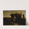 Untitled (woman with cattle and sheep at dusk). by Edward Mitchell Bannister