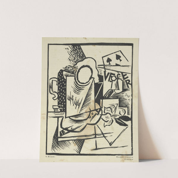 V. Beneš; Řezba v linoleu = Gravure by Vincenc Beneš