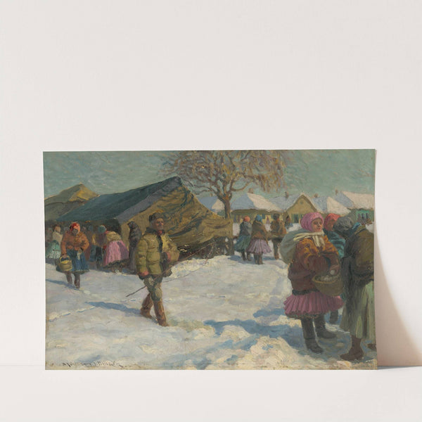 V zime na dedine by Jozef Teodor Mousson