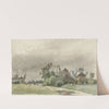 Vaart leidend naar een boerderij by Julius Jacobus van de Sande Bakhuyzen