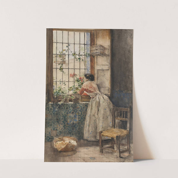 Valenciana a la reja by Joaquín Sorolla