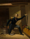 Van Speyk in the gunpowder chamber of the ship